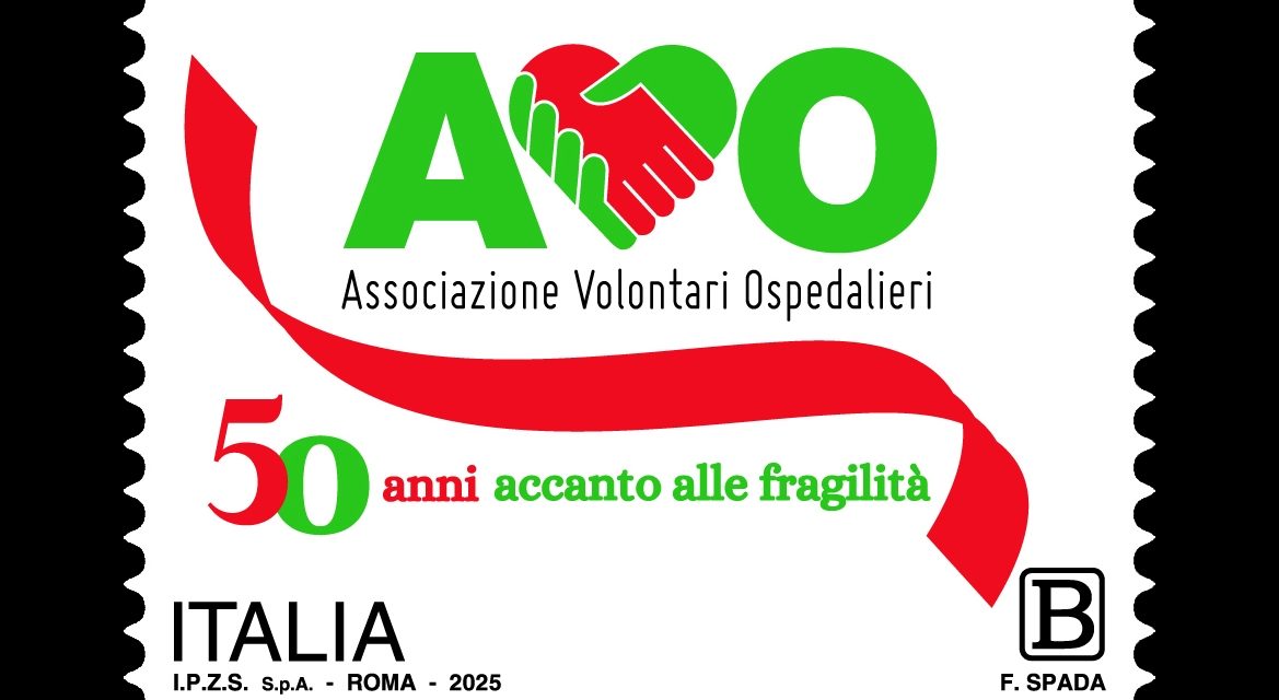 Emesso il francobollo dedicato all’Associazione Volontari Ospedalieri – AVO, nel 50° anniversario della fondazione