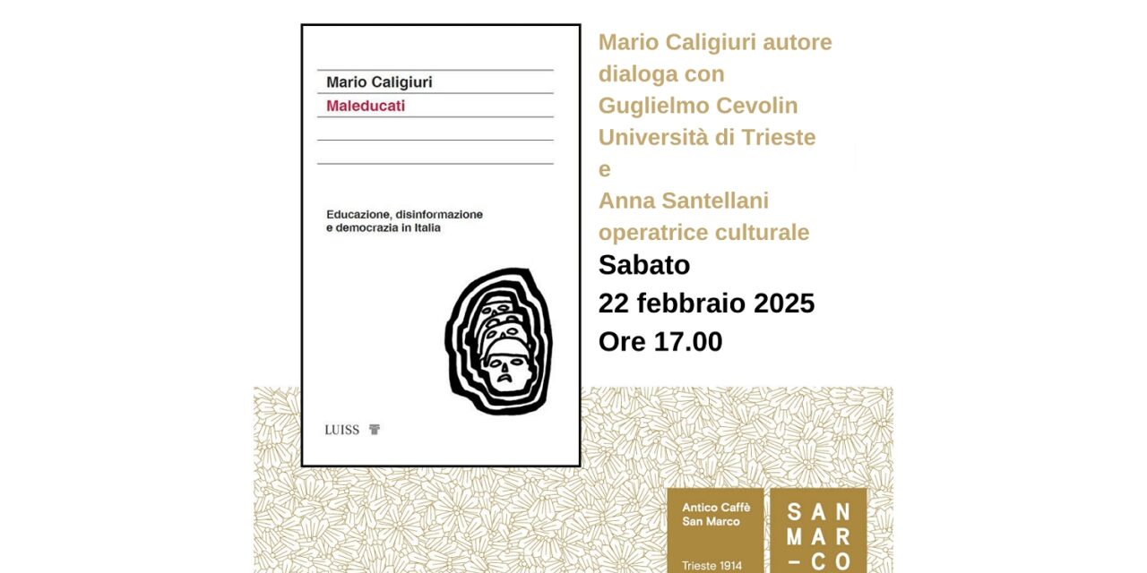 Mario Caligiuri presenta all’Antico Caffè San Marco il suo ultimo libro “Maleducati”