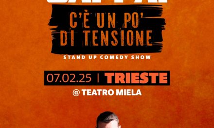 STAND UP COMEDIANS: NUOVO APPUNTAMENTO AL TEATRO MIELA CON SANDRO CAPPAI “C’È UN PO’ DI TENSIONE”