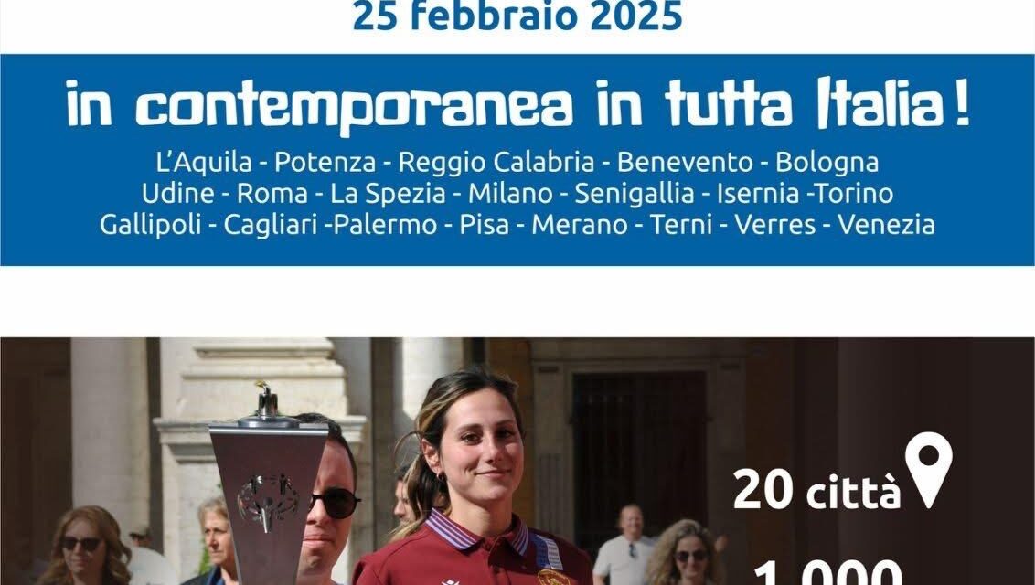 UDINE OSPITA LA TORCIA DI SPECIAL OLYMPICS PER LA COMMUNITY RUN VERSO TORINO 2025