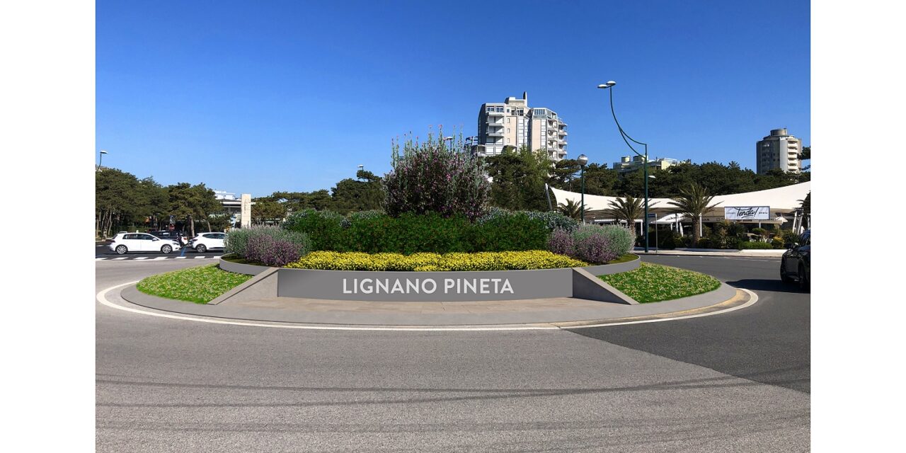 Lignano Pineta: al via i lavori per la nuova rotatoria in Piazza Marcello D’Olivo