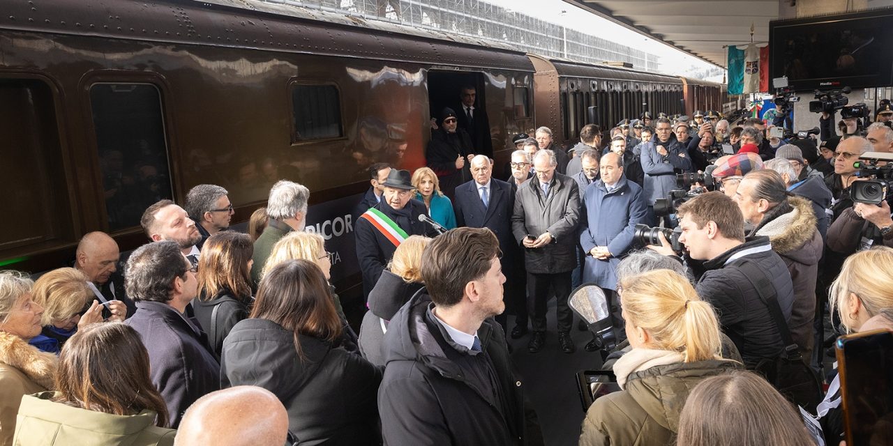 IL SINDACO ROBERTO DIPIAZZA ALLA SECONDA EDIZIONE DEL TRENO DEL RICORDO ALLA STAZIONE DI TRIESTE CENTRALE