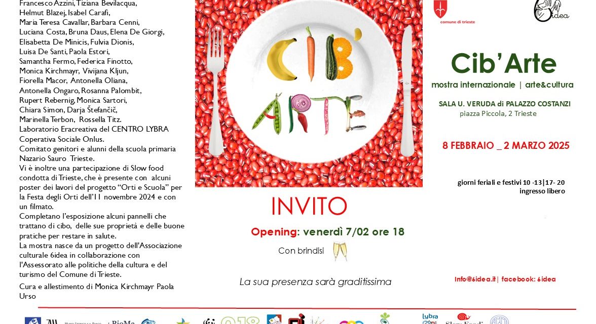 La mostra internazionale “Cib’Arte (#CiboArteSalute)” inaugura a Trieste