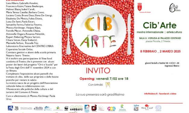 La mostra internazionale “Cib’Arte (#CiboArteSalute)” inaugura a Trieste