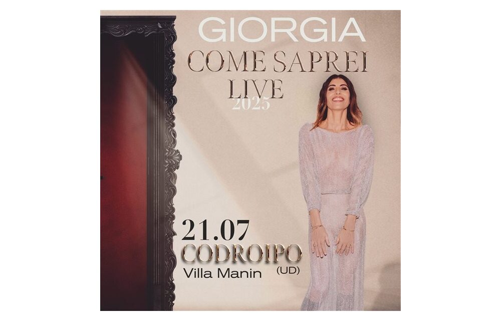 GIORGIA: “LA CURA PER ME” È DISCO D’ORO E QUEST’ESTATE TORNA LIVE IN LOCATION UNICHE